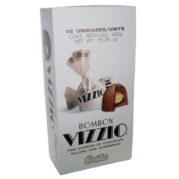 Bombón Vizzio relleno con almendras x45ud