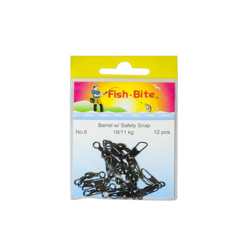 Destorcedores con Gancho Fish Bite Negro n°6 x 12u