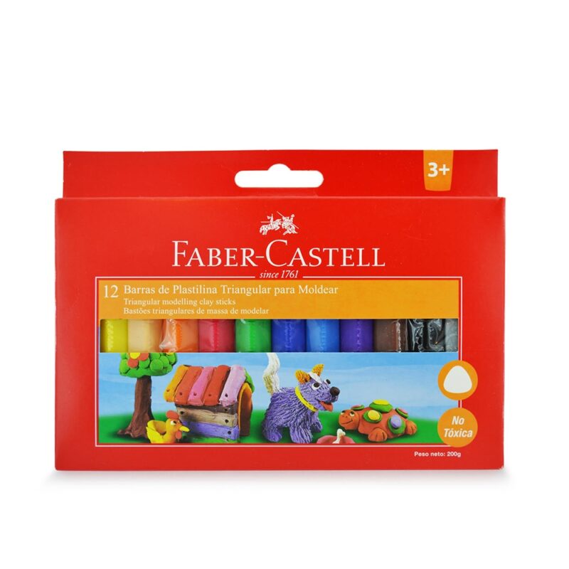Plasticina Faber Castell 12 Colores jumbo