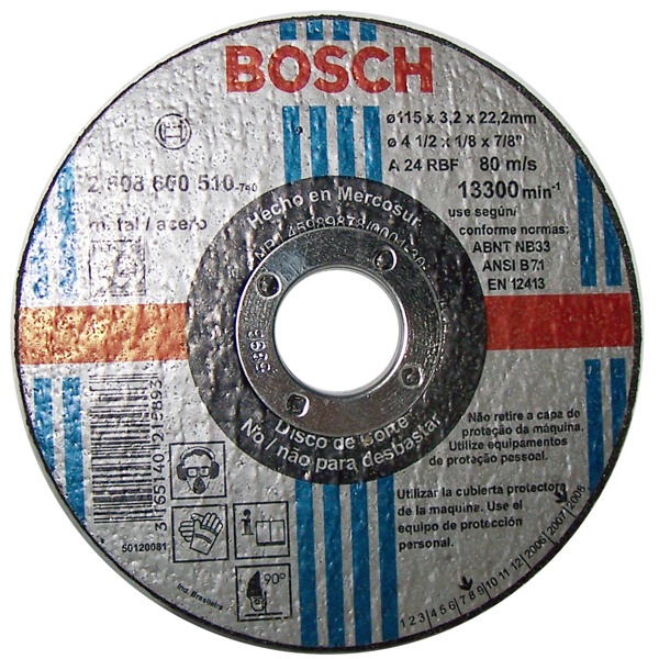 Disco corte metal Bosch 4 1/2 ´