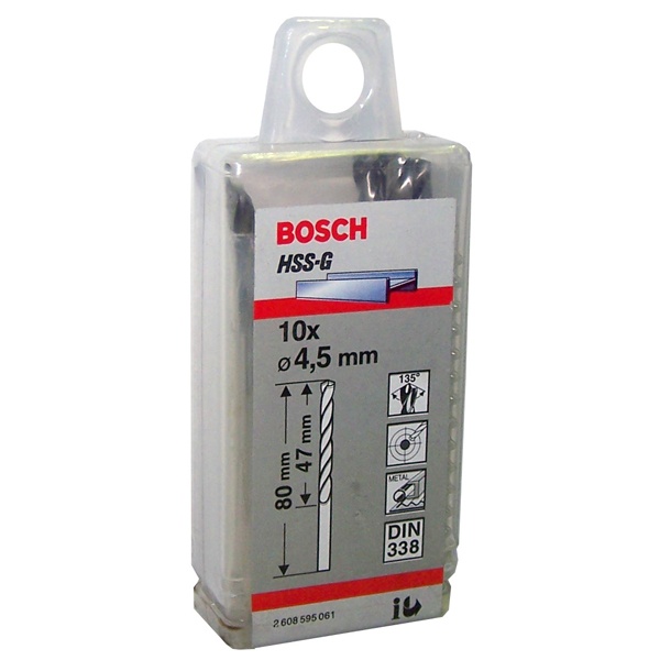 Broca de metal Bosch 4,5mm display x10ud