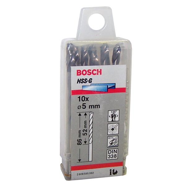 Broca de metal Bosch 5mm display x10ud