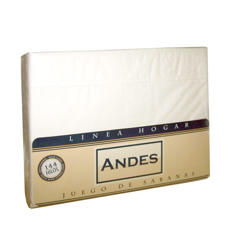 Sábanas Andes lisa color, 144 hilos, 2 Plazas