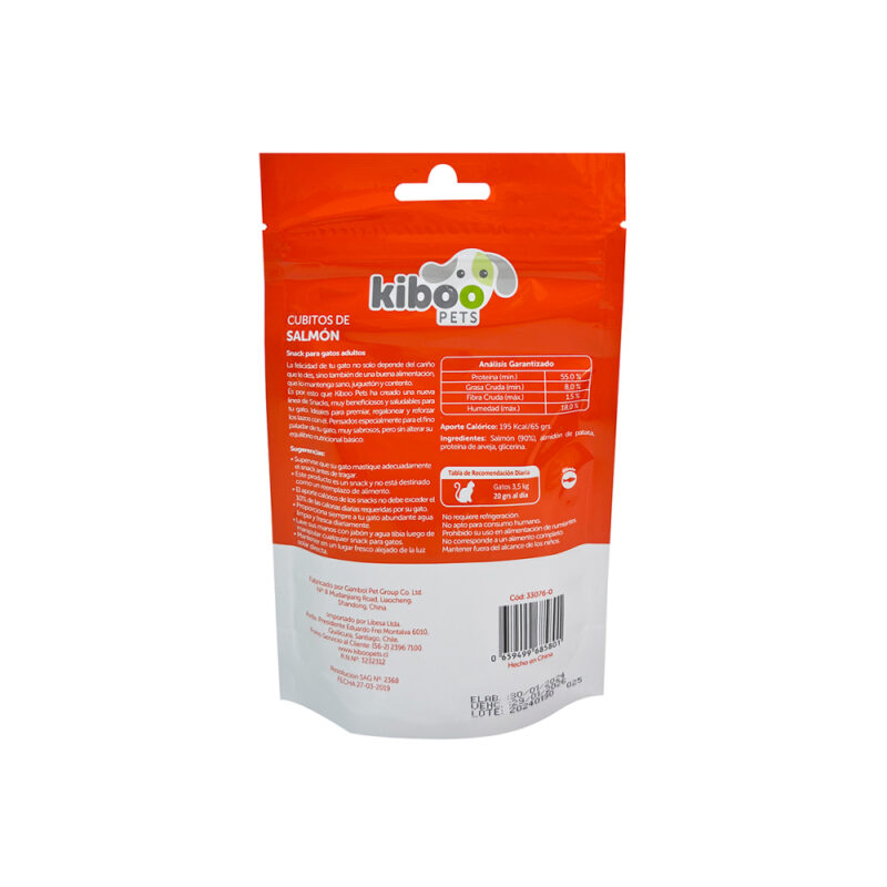 Cubitos de salmon Kiboo Pets para Gatos