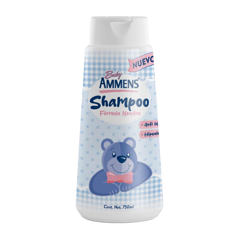 Shampoo Ammens baby botella tapa flip top 750ml