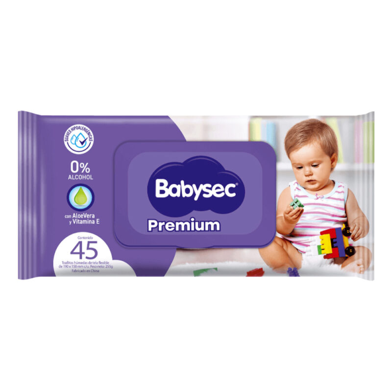 Toallas humedas Babysec premium 45ud
