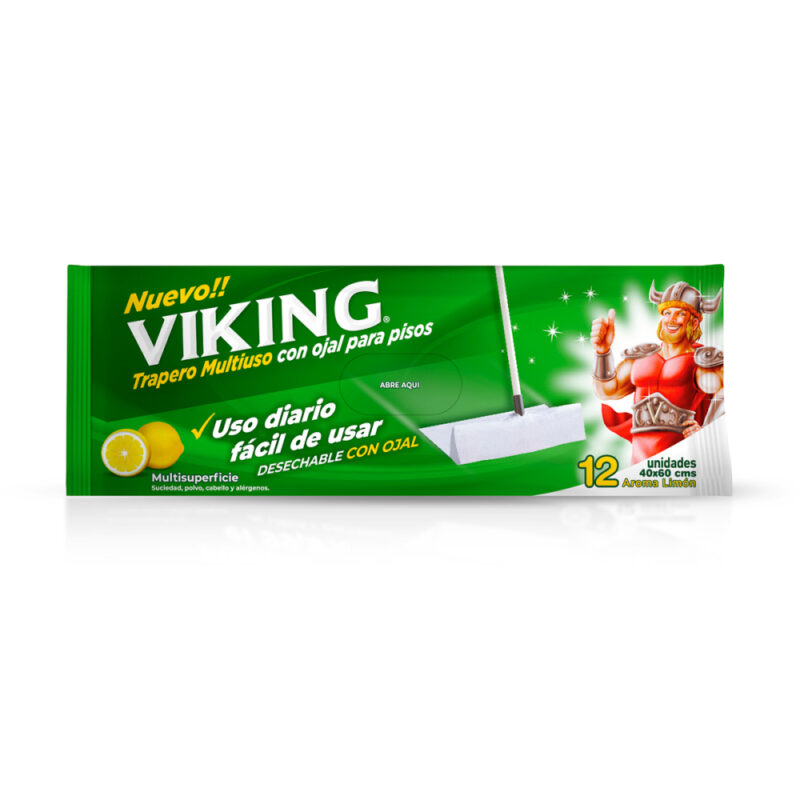 Trapero Viking multiuso limon con ojal desechable 40x60cm