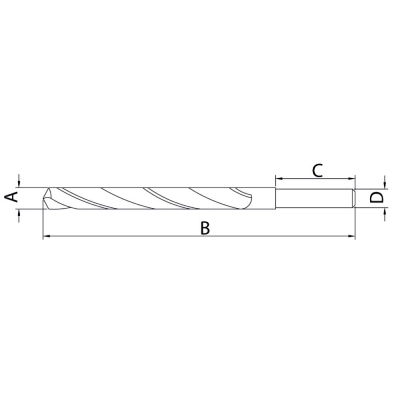 Broca Tramontina para acero 6.0 x 93mm 3/8 10ud