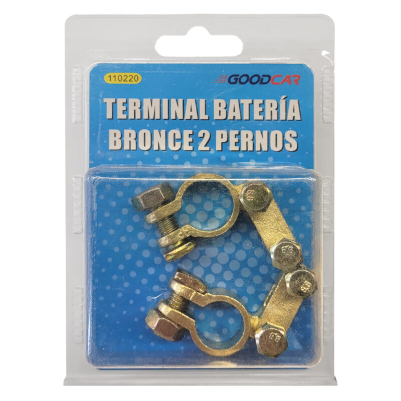 Terminales de batería - Bornes bronce 2 pernos