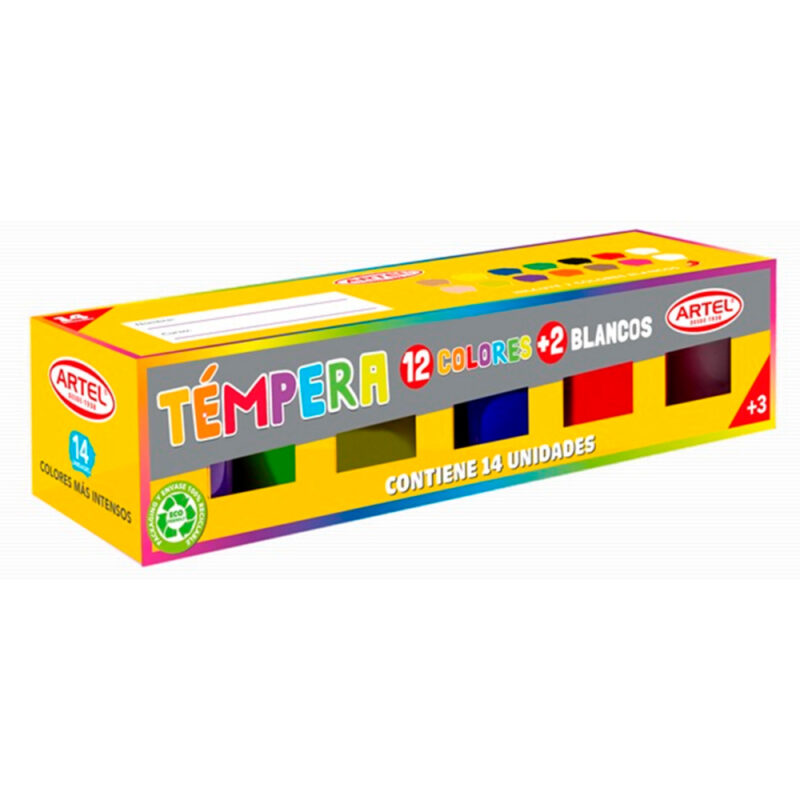 Témpera Artel 15ml 12+2 Colores