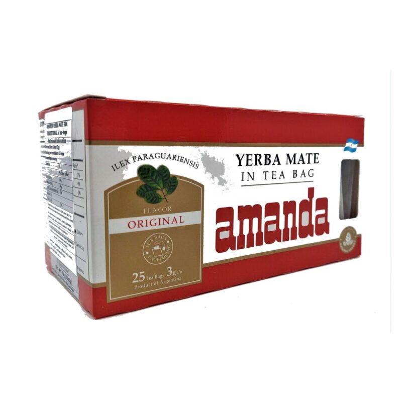 Yerba Mate Amanda Sabor Tradicional 25 Saquitos De 3Gr