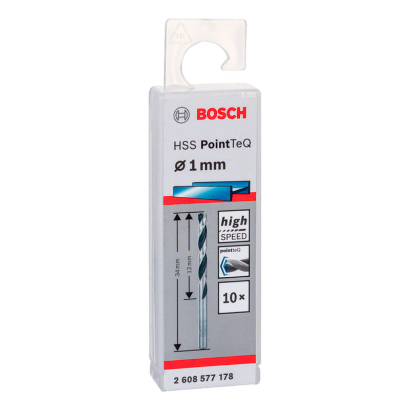 Broca metal Bosch PointTeQ 1mmx10 unidades