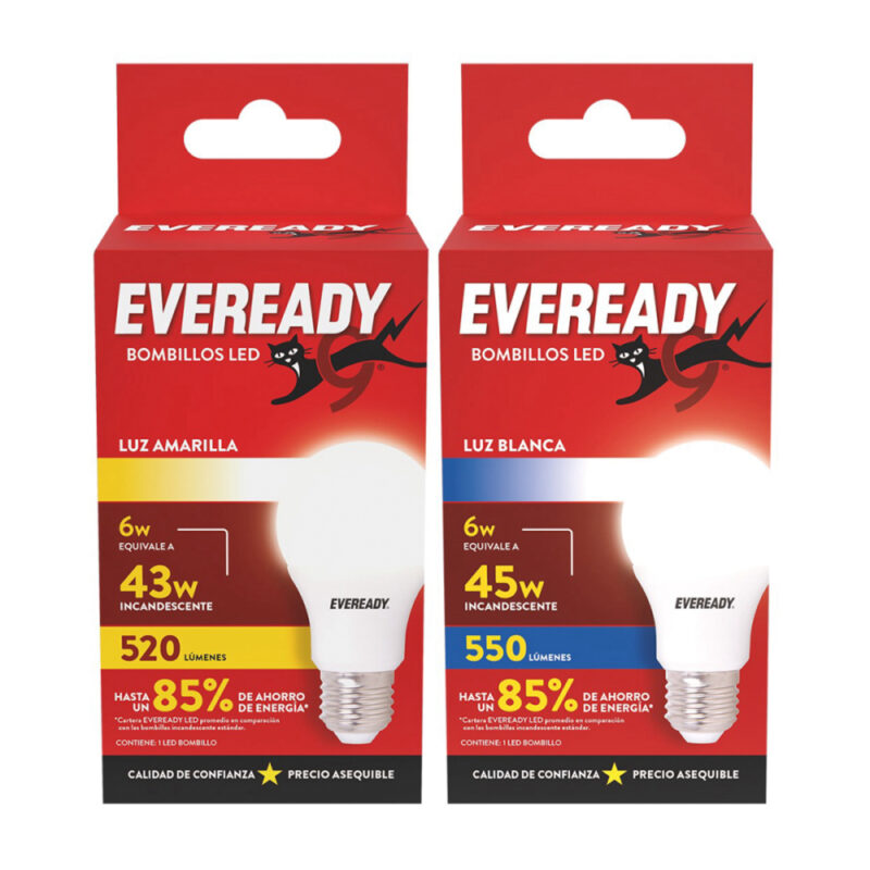 Ampolleta Led Eveready 6W 220-240V