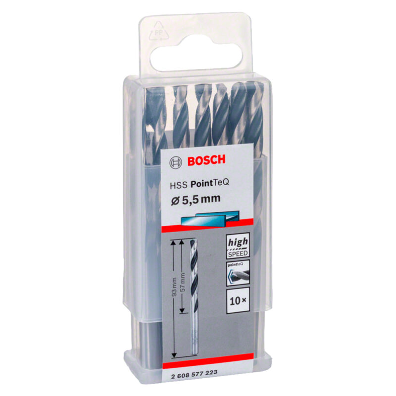 Broca metal Bosch HSS-PointTeQ 5,5mm x 10 unidades