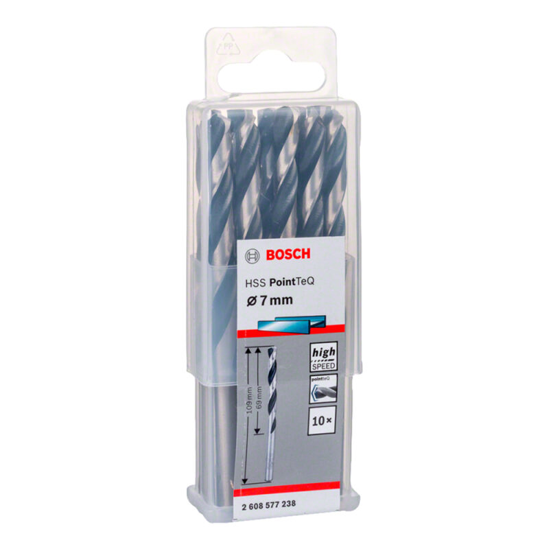 Broca metal Bosch HSS-PointTeQ 7,0mm x 10 unidades