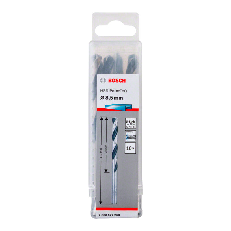 Broca metal Bosch HSS-PointTeQ 8,5mm x 10 unidades