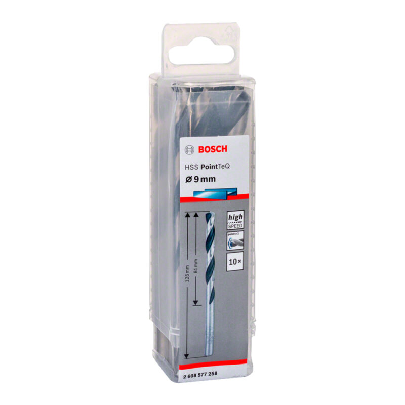 Broca metal Bosch HSS-PointTeQ 9,0mm x 10 unidades