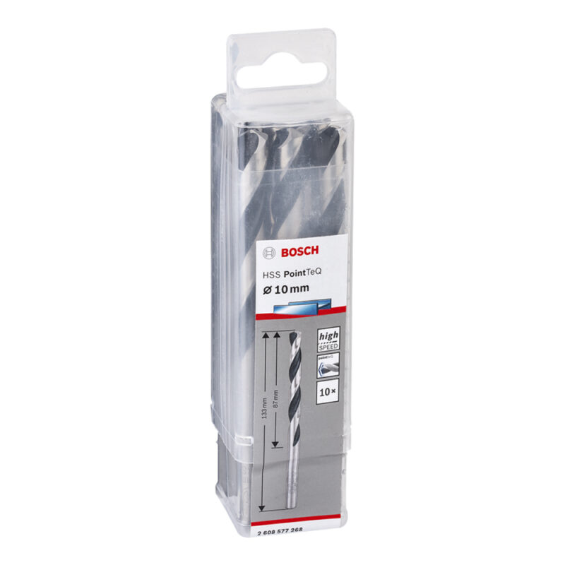 Broca metal Bosch HSS-PointTeQ 9,5mm x 10 unidades