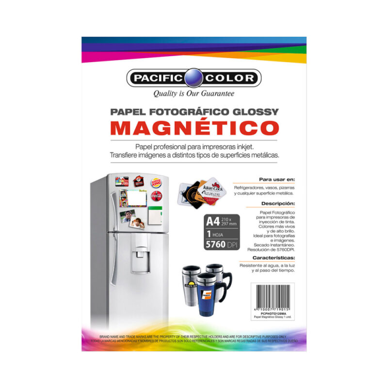 Papel fotográfico glossy Magnetico 120 gr Pacific Color