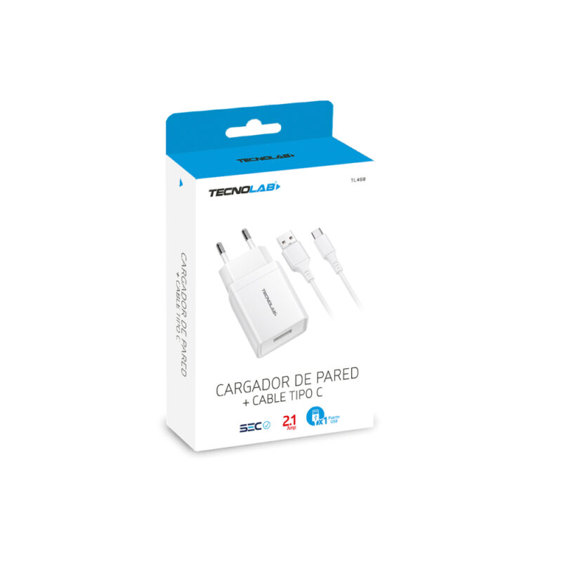 Cargador Celular 2.1 1 USB Cable Tipo C