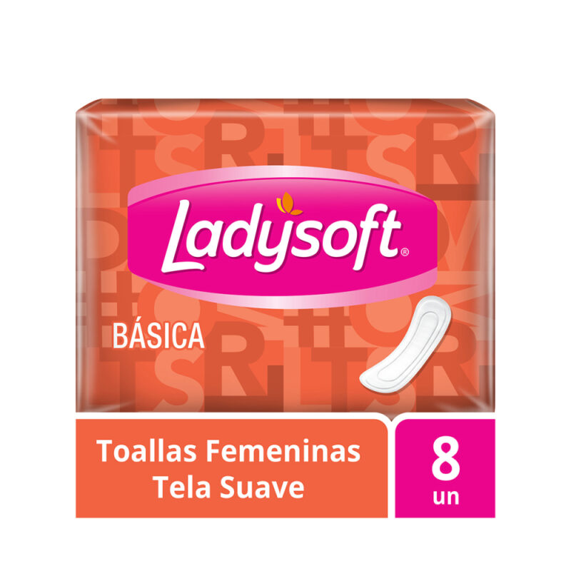 Toalla femenina Ladysoft normal sin alas 8ud