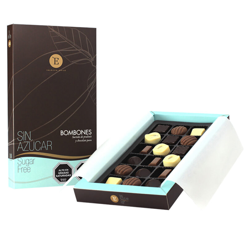 Caja Bombones Entre Lagos s/azucar 162gr