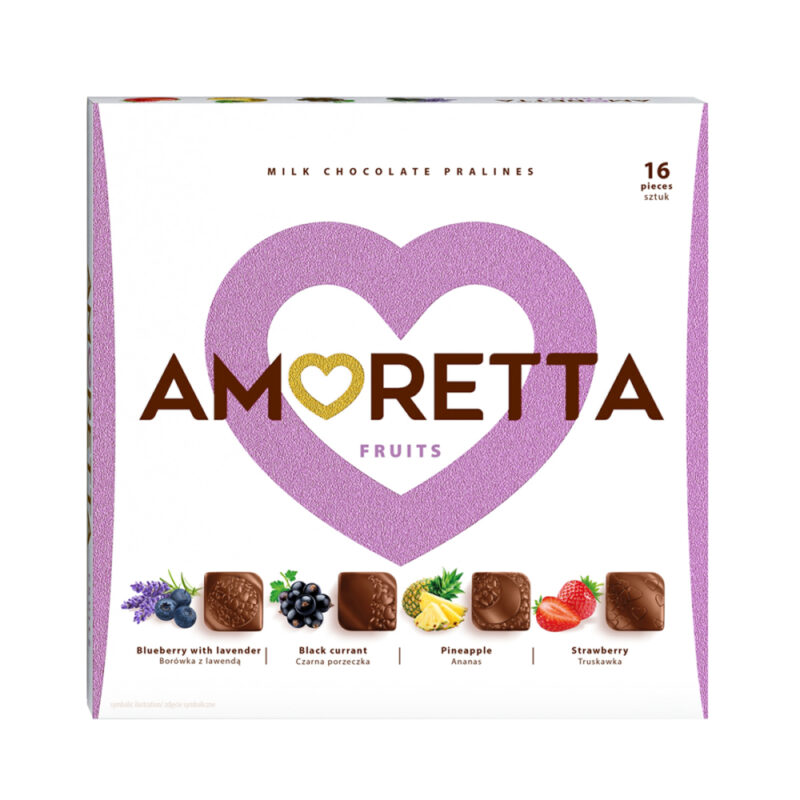 Estuche pralines Amoretta Fruits 109g