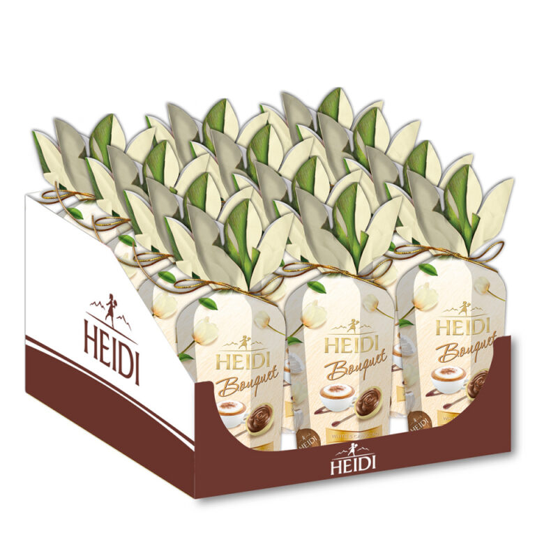 Estuche bombones Heidi bouquette white capuccino 120g