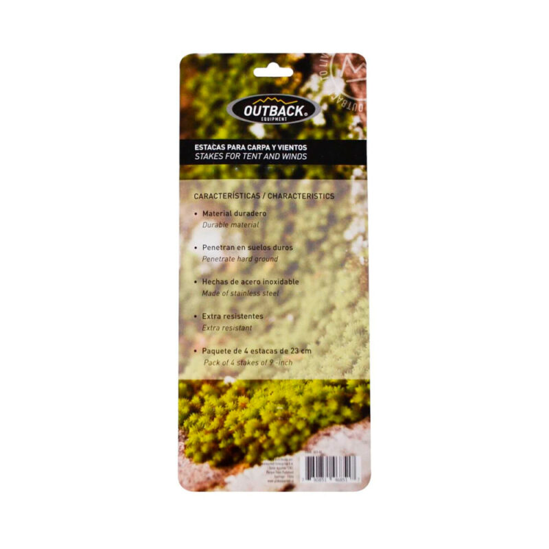 Estacas para carpa y vientos Outback