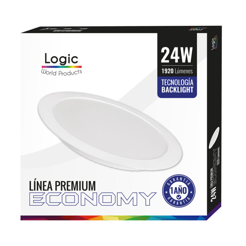 Plafon led embutido Logic 24W premium circular luz fria