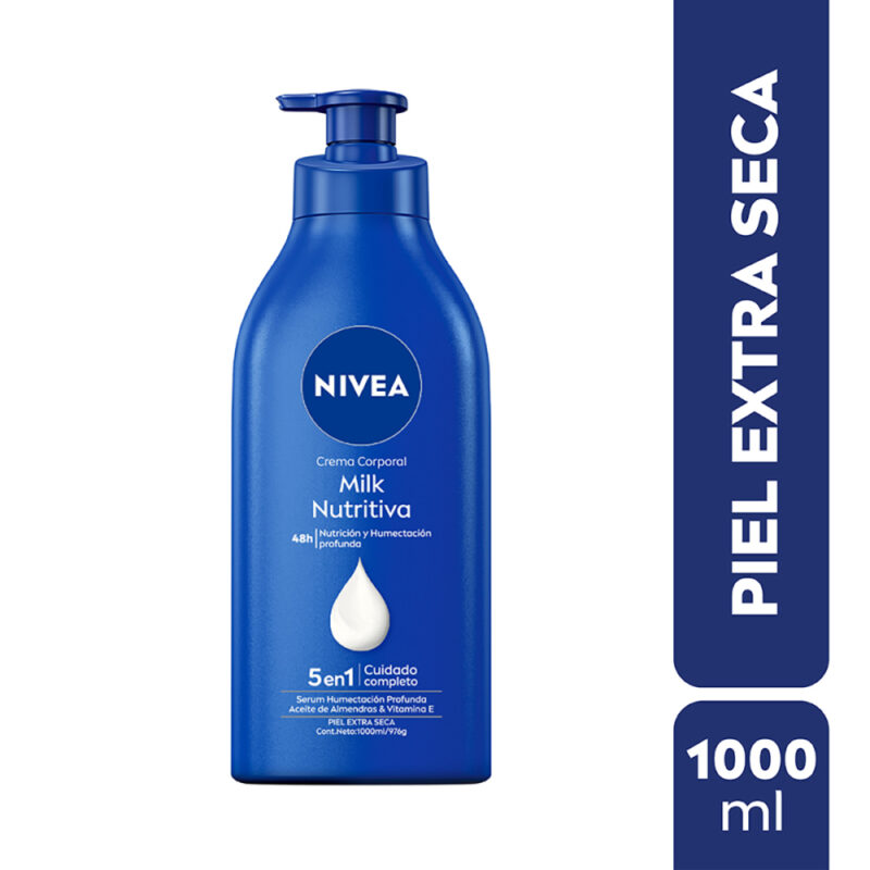 Crema corporal Nivea milk nutritiva piel extra seca 1000ml