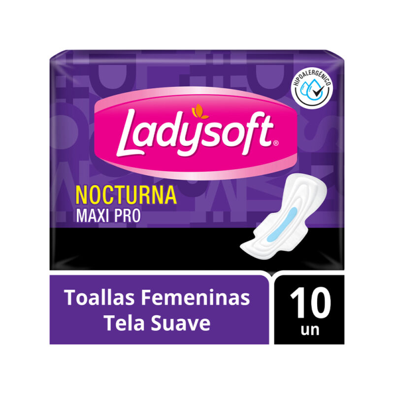Toalla femenina Ladysoft nocturna Maxi pro x10ud