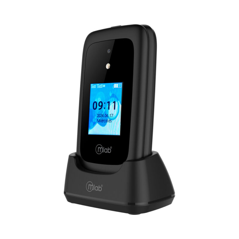 Telefono senior shell 4g sos 2.8pulg + base cargador negro