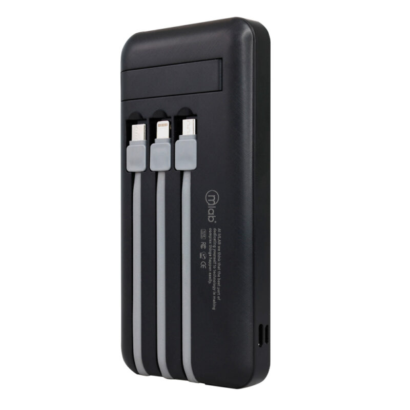 Powerbank Mlab 10.000 con cable incluido 4 en 1