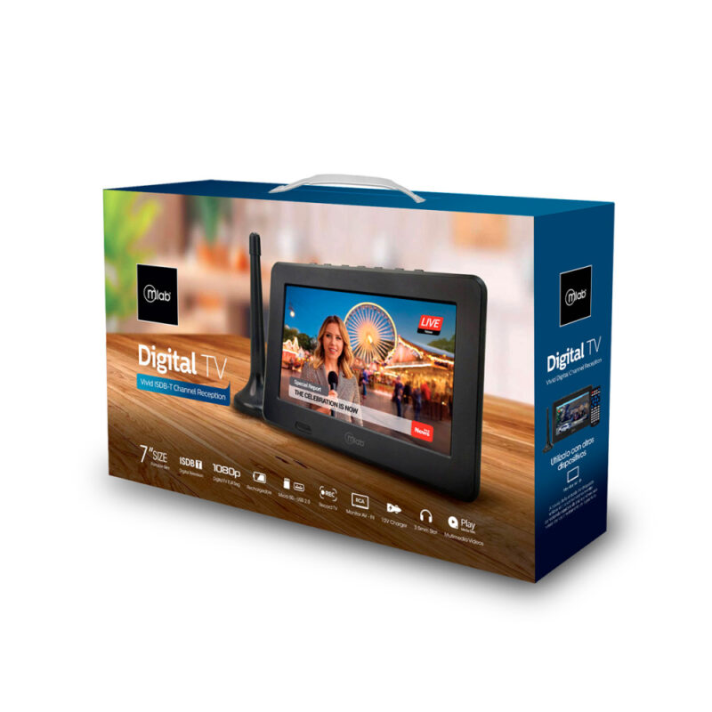 Televisor 7pulg Mlab señal digital ISDB-T