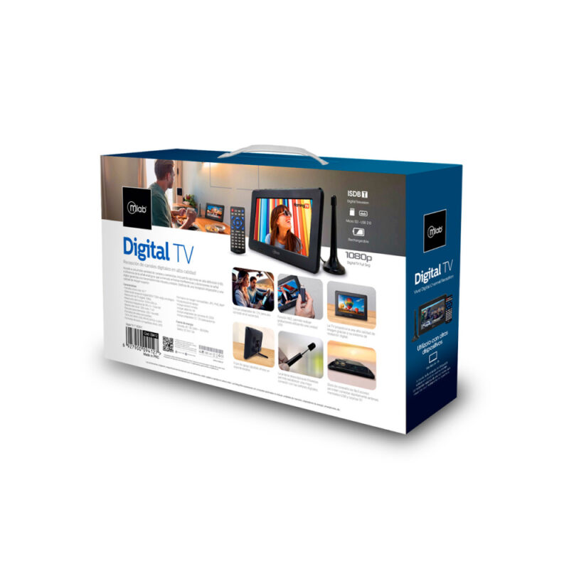 Televisor 7pulg Mlab señal digital ISDB-T