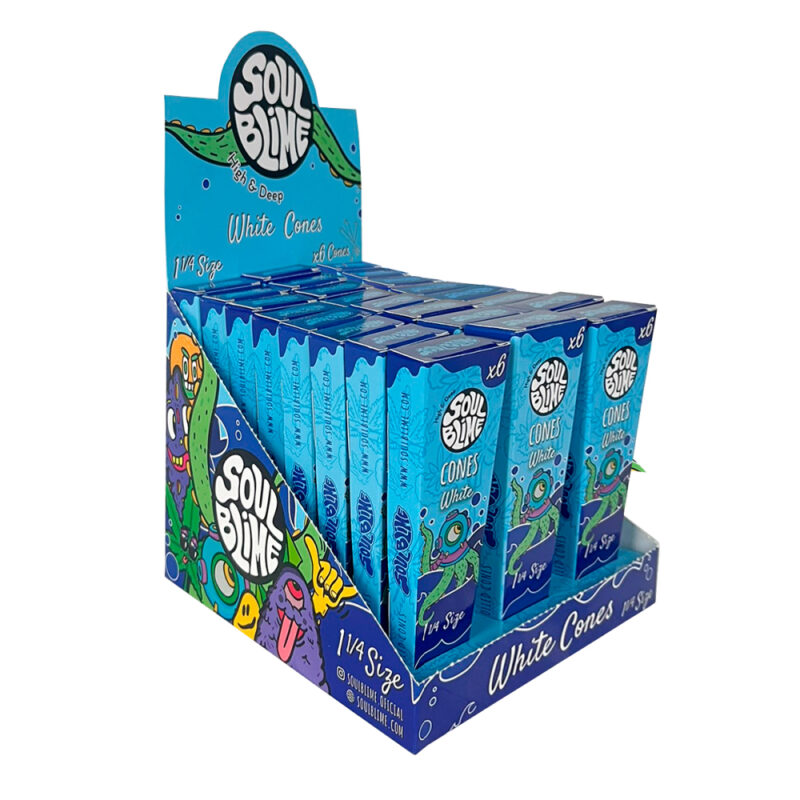 Dispay Papel fumar Conos Blancos 1 1/4 Soulblime 24x6 un