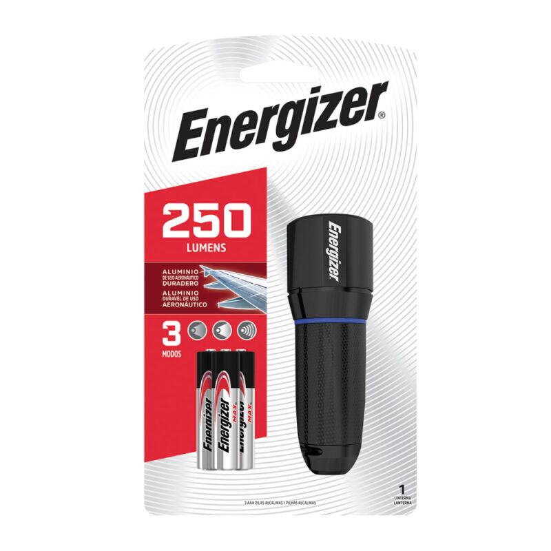 Linterna Energizer MTL 250 lumenes c/pilas AAA