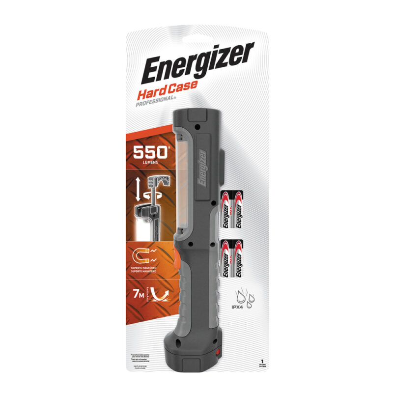 Linterna Energizer trabajo hard case 550 lumenes c/pilas AA