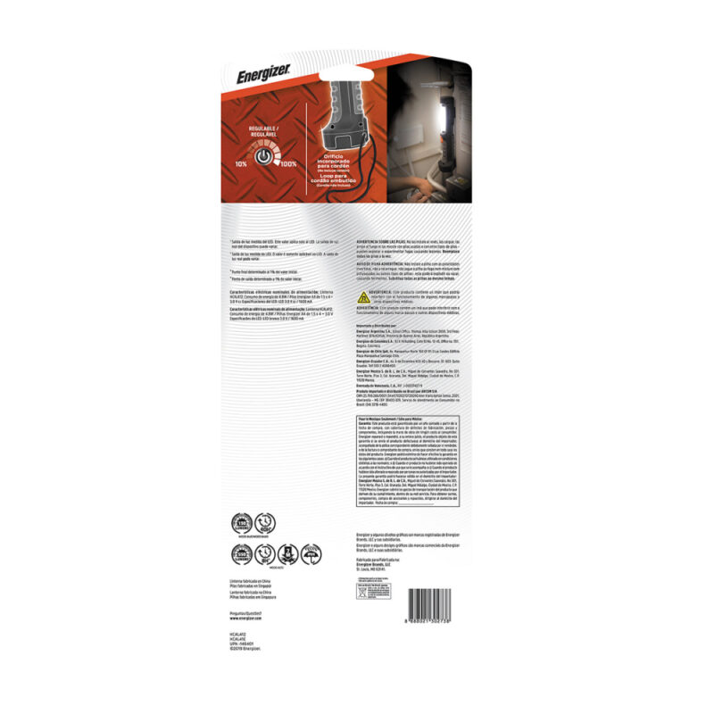 Linterna Energizer trabajo hard case 550 lumenes c/pilas AA