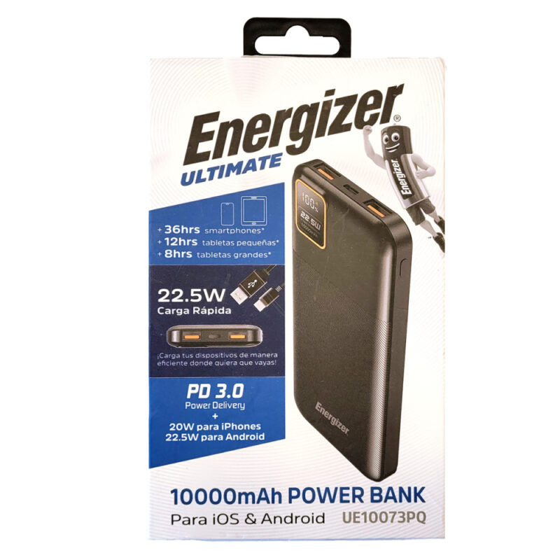 Energizer Power Bank Ultimate Portátil 10.000 Mah Negro