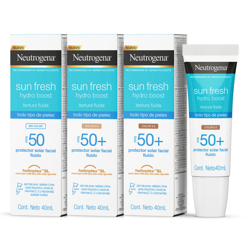 Protector solar facial Neutrogena sun fresh hydro boost 40ml