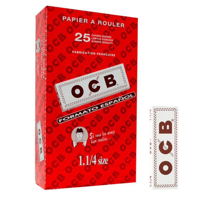 Papel Fumar OCB Blanco 1 1/4 1x25libritos