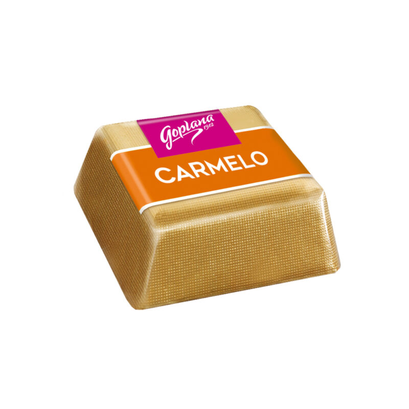 Cuadraditos de chocolate rellenos sabor Caramelo 1Kg