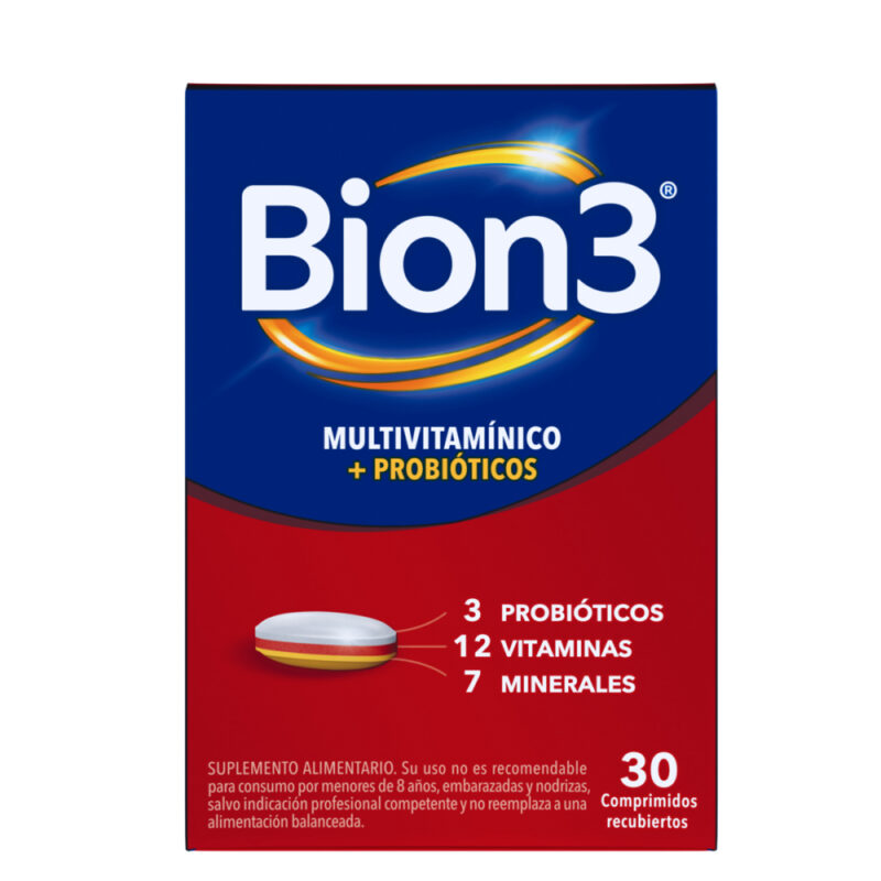 Multivitaminico Bion3 30 comp.vitaminas,minerales y probiótico