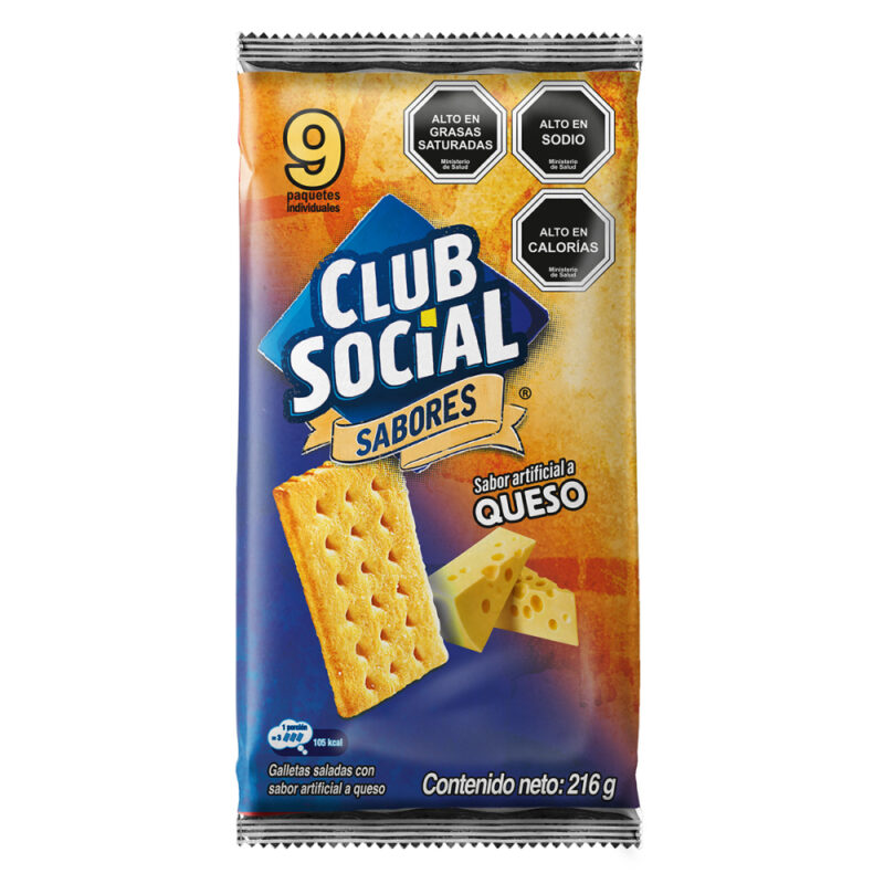 Galleta Club Social sabor queso 24x216g