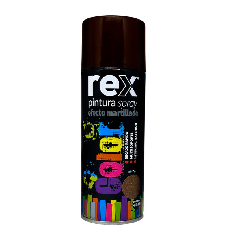 Pintura Spray Rex Efecto Martillado Café 400ml