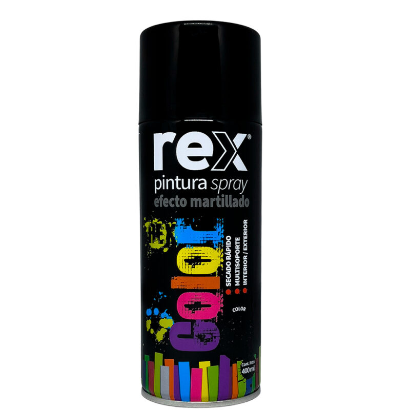 Pintura Spray Rex Efecto Martillado Negro 400ml