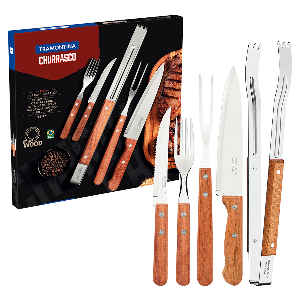 Juego para asado Tramontina 15 piezas dynamic