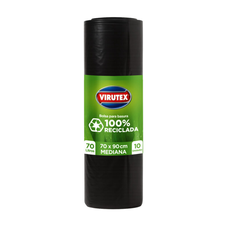 Bolsa basura Bio Virutex 70x90cm rollo x10ud